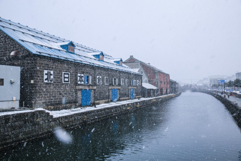 大雪中的小樽運河